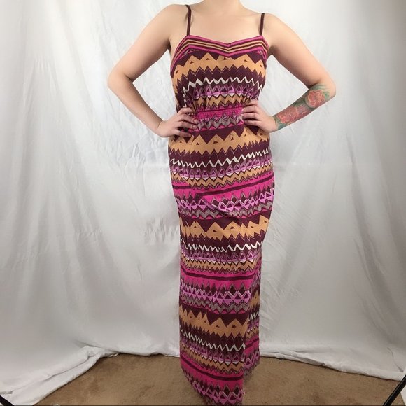 ikat maxi dress